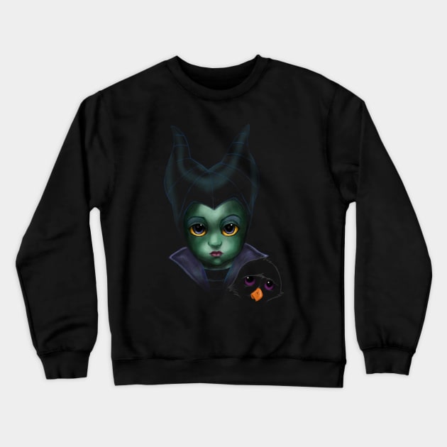 Maleficent Crewneck Sweatshirt by BigEyedBaddies